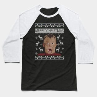 Home Alone Kevin Christmas Knit Baseball T-Shirt